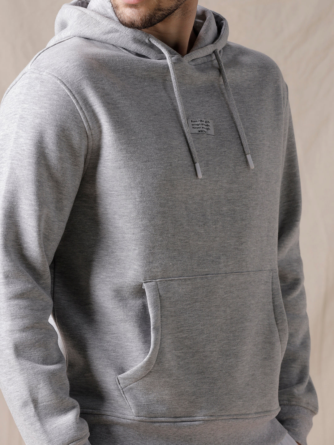 Minimalist Solid Grey Hoodie