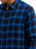 Classic Regular Fit Checkered Shirt | Blue