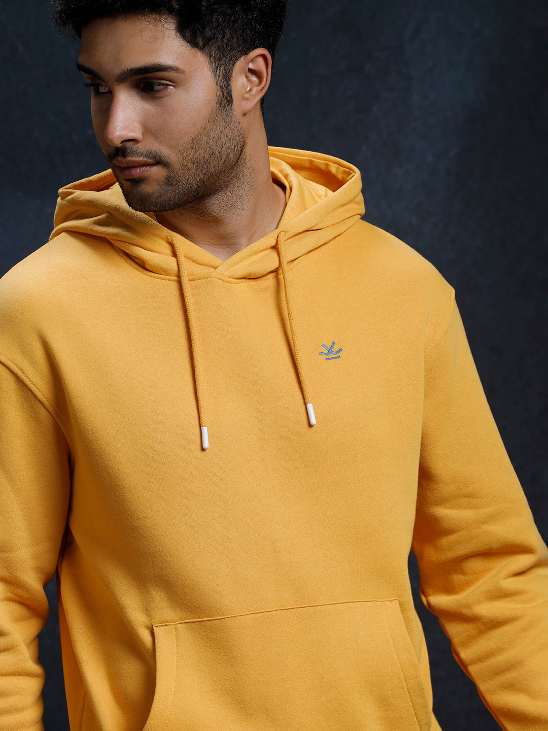 Solid yellow hoodie sale