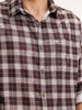 Oversized Fit Checkered Shirt | Brown