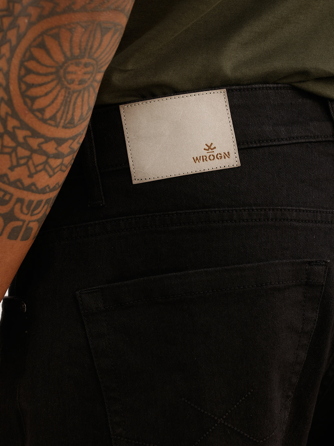 Solid Loose Fit Denim Jeans | Black