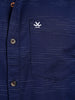 Men's casual slim fit abstract pattern shirt | Navy Blue
