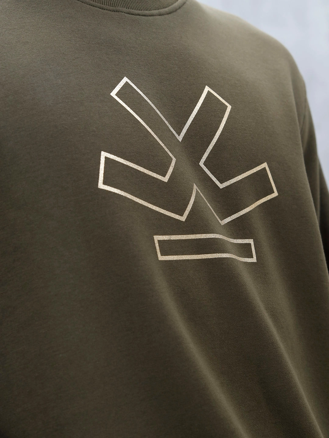 Wrogn Comfort Fit Graphic Sweatshirt For Men | Olive