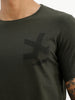 Classic Slim Fit Placement Printed T-Shirt | Olive