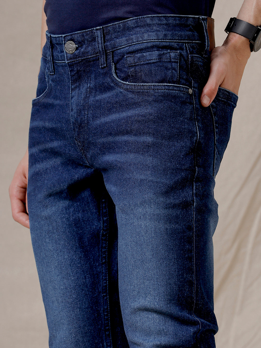 Blue Fade Tapered Jeans