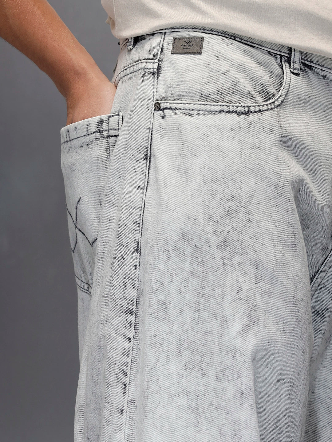 Men's casual balloon fit jeans | Grey