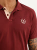 Solid HD Printed Polo T-Shirt | Maroon | WWTS307F