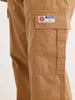 Solid Relaxed Fit Cargo Trousers | Brown