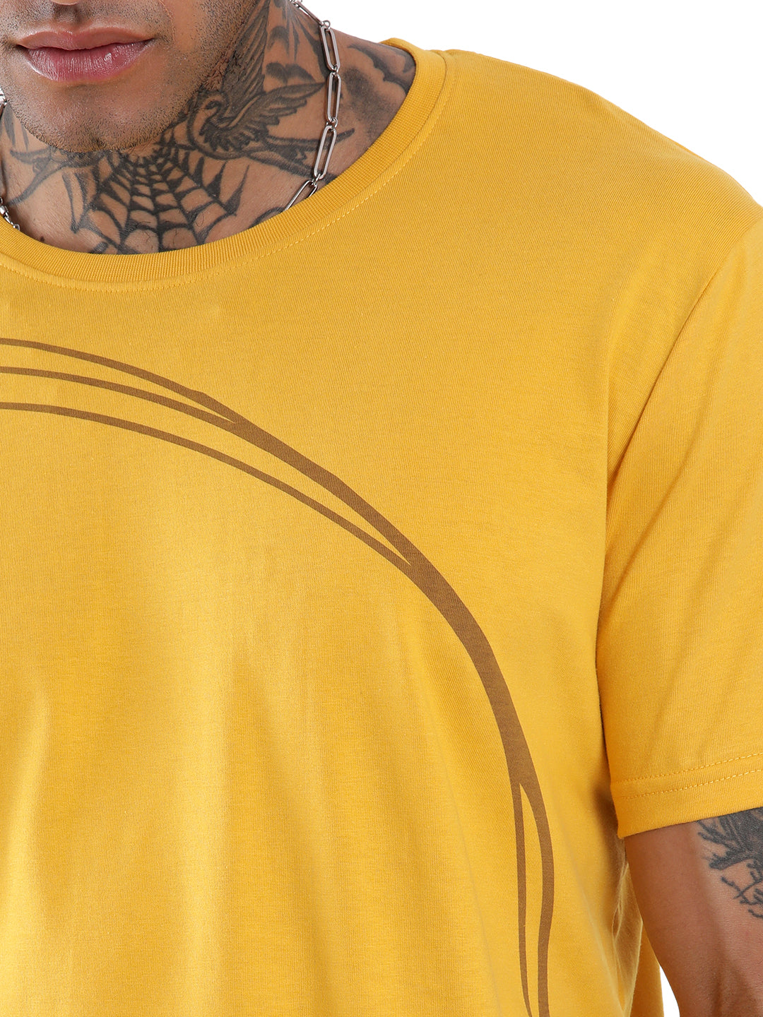 Yellow Casual Printed T-Shirt