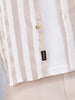 Comfort Fit Striped Casual Shirt For Men | Beige