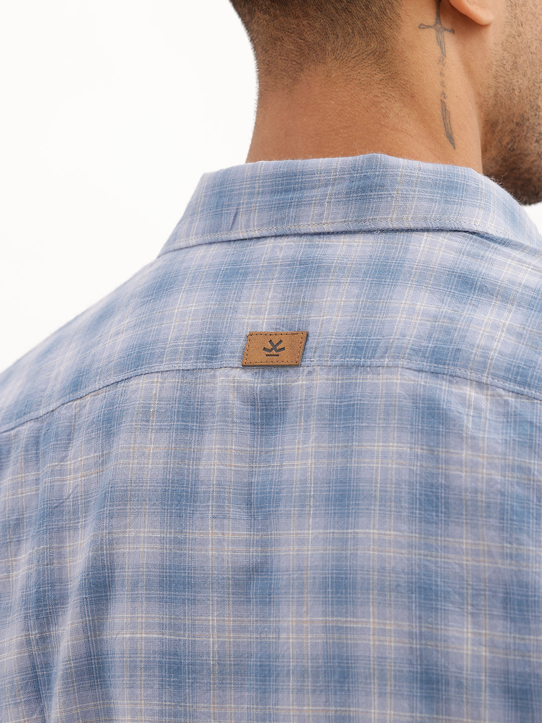 Regular Fit Checkered Full Sleeve Shirt | Blue