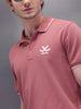 Solid Collar Tipping Polo T-Shirt | Pink