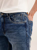 Faded Straight Fit Denim Jeans | Blue