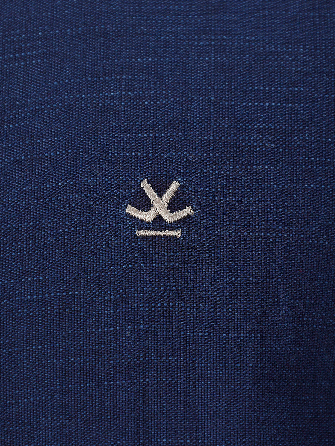 Slim Fit Mandrin Collar Shirt | Navy Blue