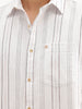 Regular Fit Striped Shirt  | White