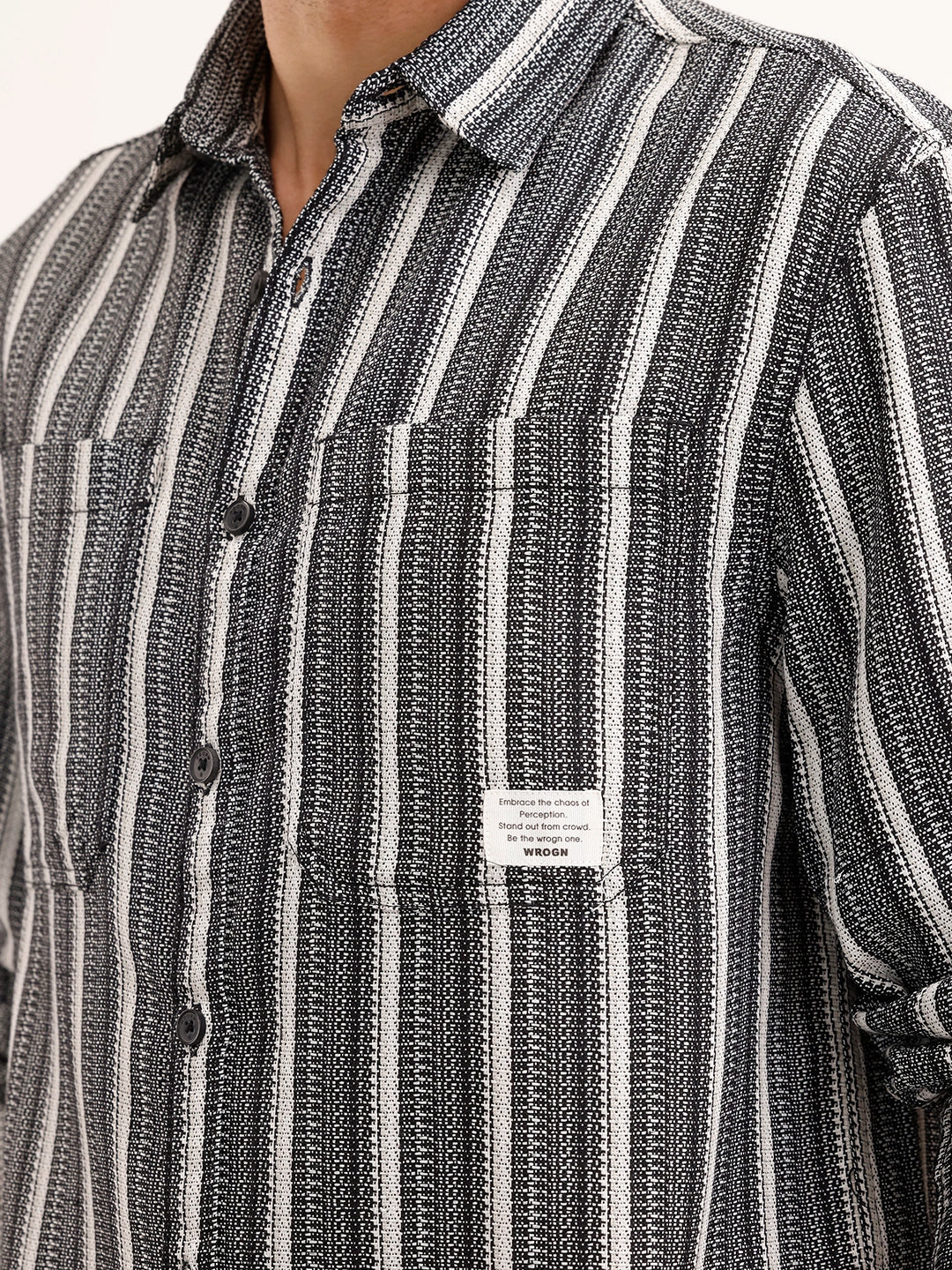 Comfort Fit Double Pocket Shirt | Black