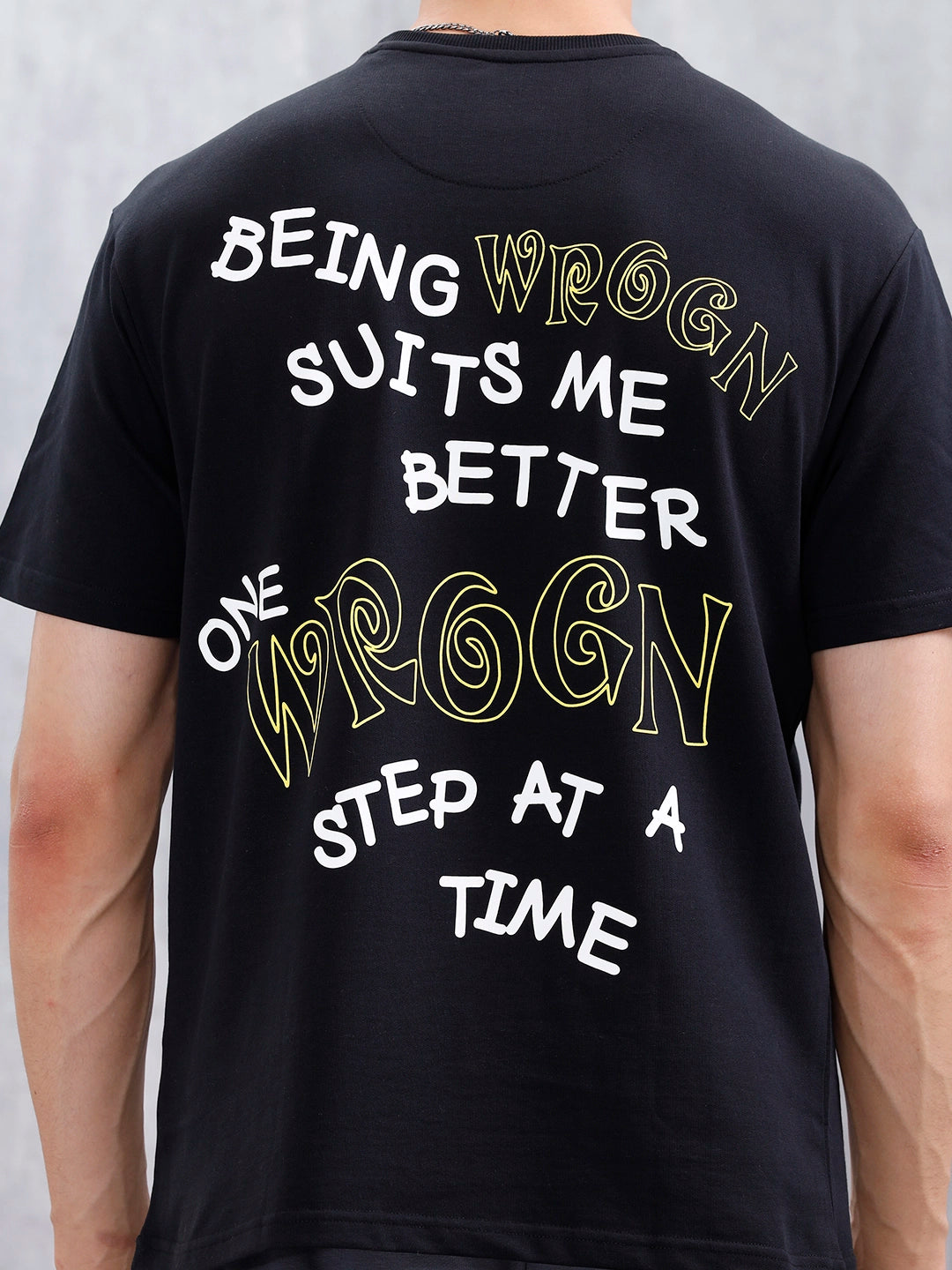 Casual Men's Graphic Tee | Black