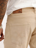 Solid Slim Fit Denim Jeans | Beige