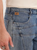 Loose Fit Cut & Sew Denim Jeans | Blue