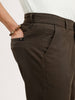 Straight Fit Herringbone Trouser | Olive