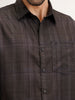 Comfort Fit Checekred Shirt | Black