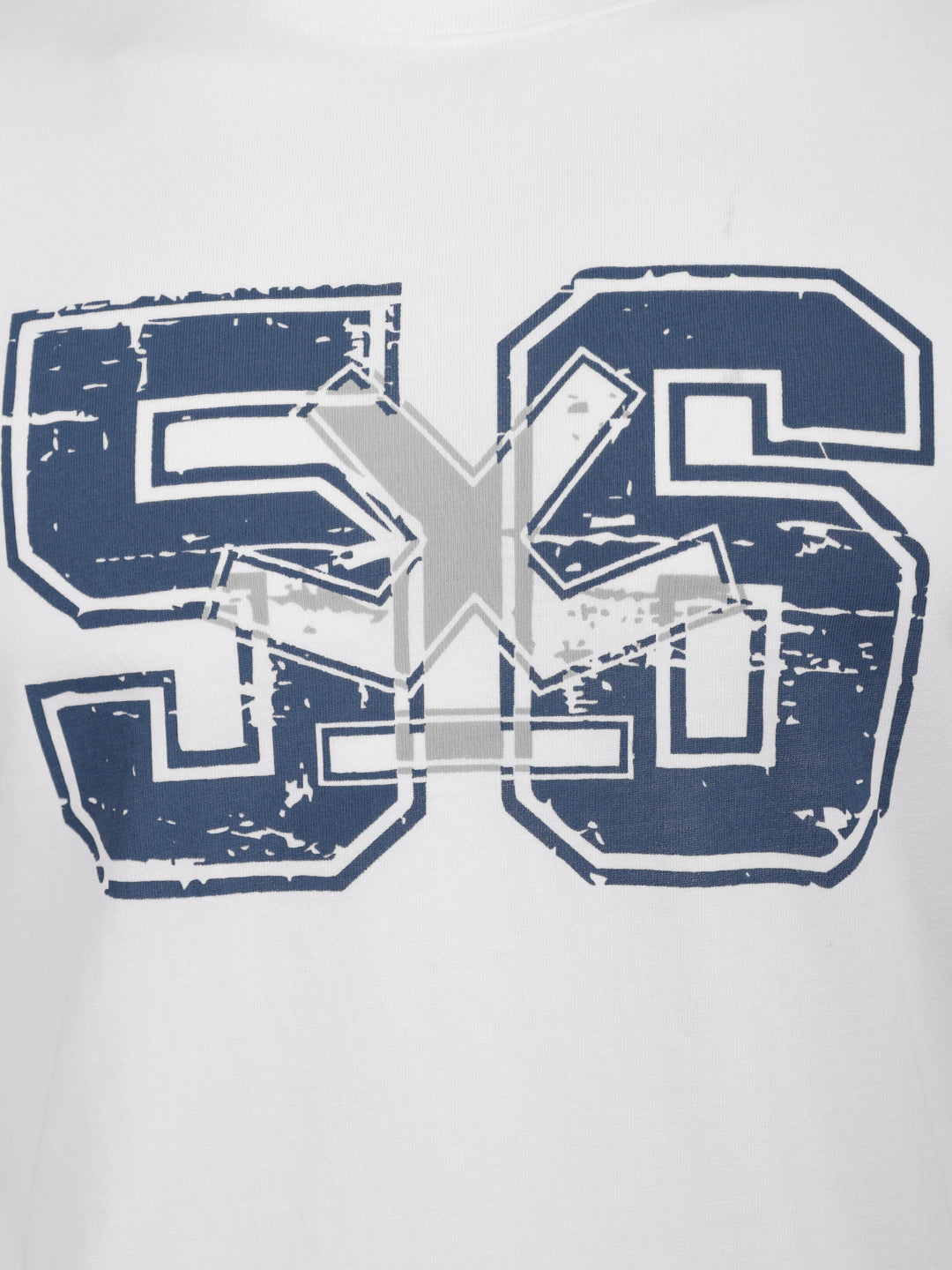 Vintage Varsity Style Graphic Tee | Off White