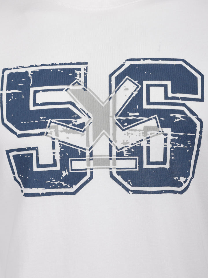 Vintage Varsity Style Graphic Tee | Off White