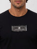Slim Fit Patch Detail T-Shirt | Black