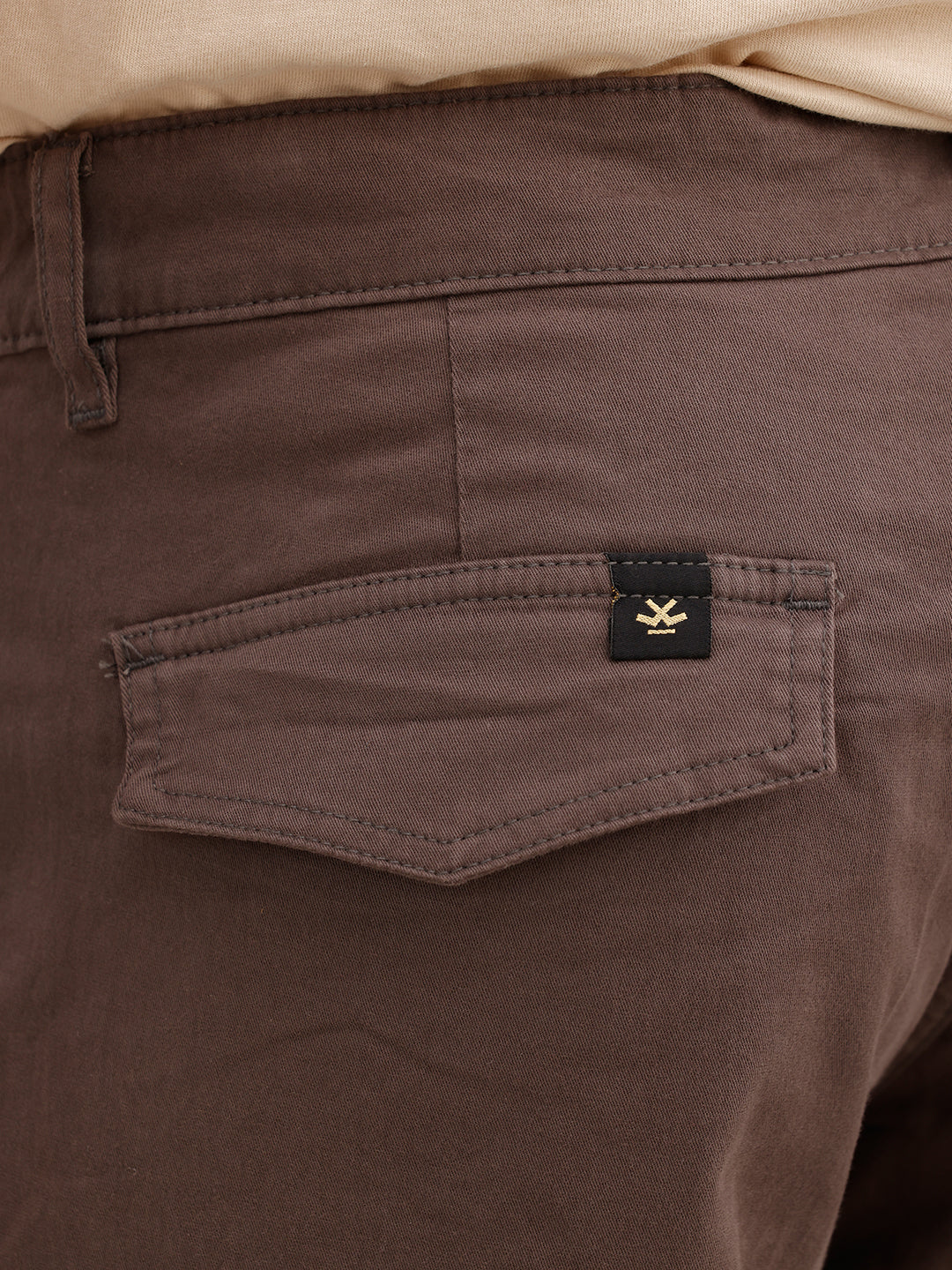 Solid Straight Fit Cargo Trouser | Grey
