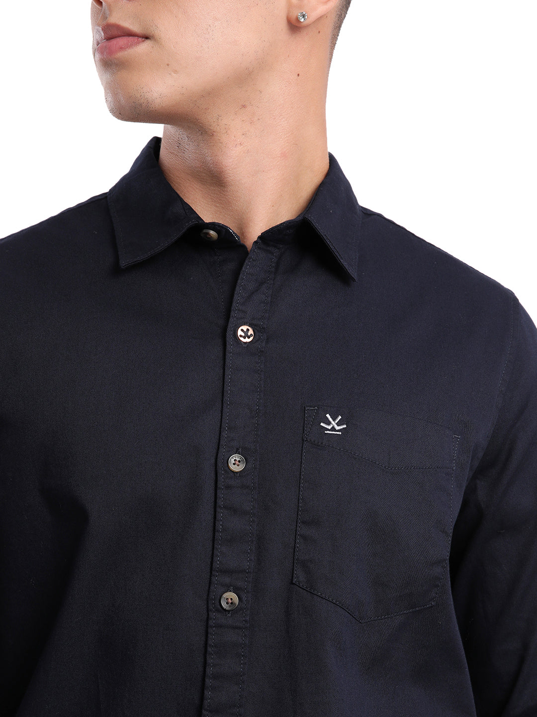 Navy Blue Smart Casual Shirt