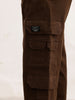 Solid Loose Fit Cargo Trouser | Brown