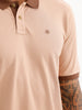 Slim Fit Contrast Collar Polo T-Shirt | Light Brown