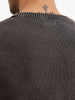 Regular Fit Textured Knited Sweater | Grey