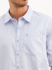 Solid Loose Fit Full Sleeve Shirt | Light Blue | WWSH9198F