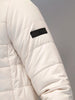 Puffered Men's Casual Slim Fit Hooded Jacket | Beige