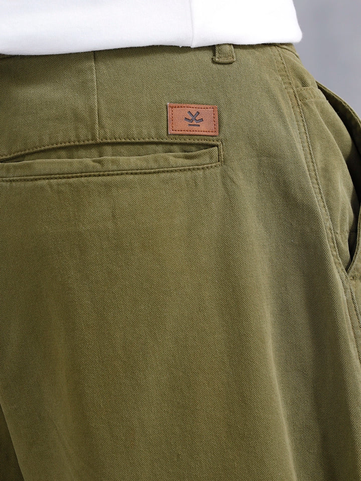 Men's Casual Loose Fit Trouser | Olive