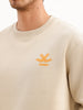 Solid Foil Printed Sweatshirt | Beige | WVSS9004F