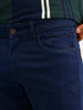 Solid Slim Fit Denim Jeans | Dark Blue