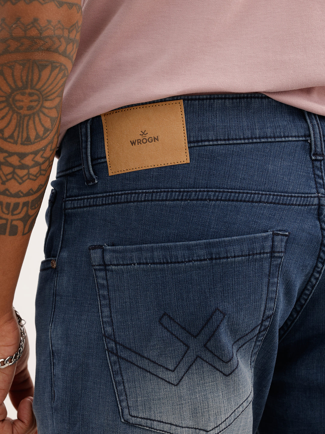 Slim Fit Faded Denim Jeans | Blue