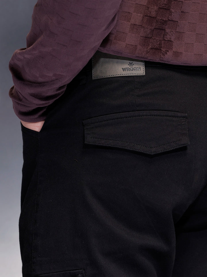 Straight fit cargotrouser | Black