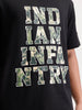 Oversized Placement Printed T-Shirt  | Black