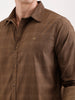 Classic Full Sleeve Checkered Shirt   |  Brown