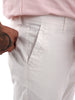 Solid White Twill Slim Fit Trouser