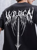 Bizarre Elements Inspired Oversized Back Print T-Shirt | Black