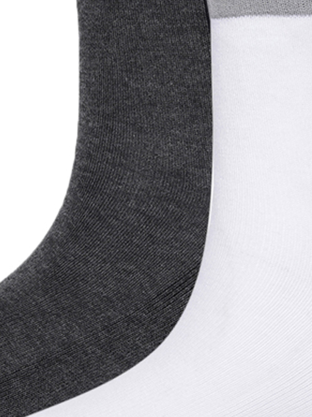 Printed Ease White & Grey Ankle Socks Pack of 2