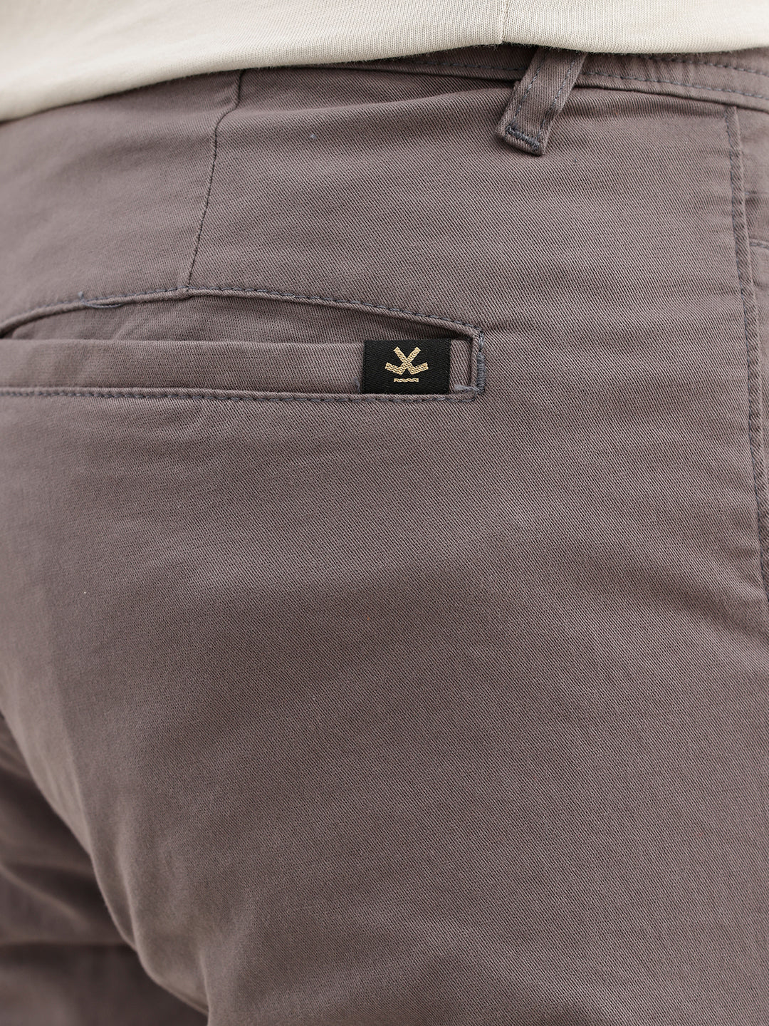 Classic Solid Straight Fit Trousers | Dark Grey