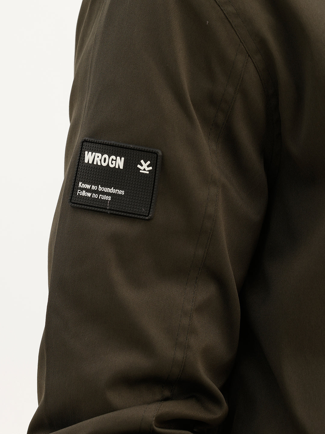 Solid Regular Fit Jacket | Olive