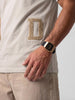 Classic Embroidered Patch Detail T-Shirt | Beige