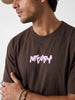 Classic Placement Printed T-Shirt | Brown