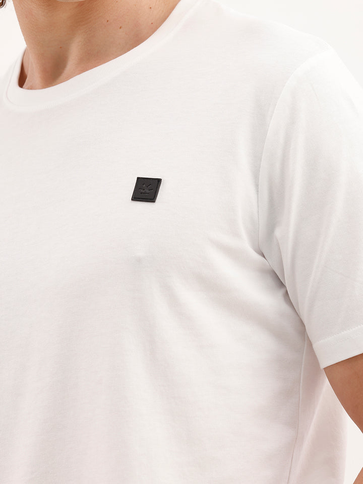 Solid Slim Fit T-Shirt  | White
